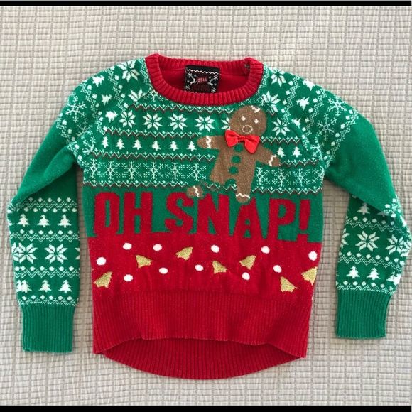 Well Worn Other - 12M Baby Boy/Girl Well Worn “Oh Snap” Gingerbread Holiday Ugly Christmas Sweater